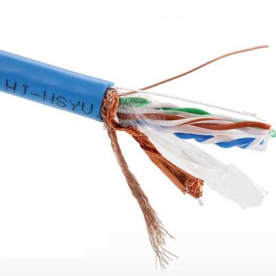 SFTP Cat6 Copper Network Cable Outdoor Shielded PVC And PE Jacket